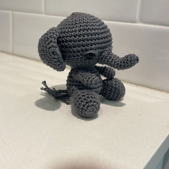 Handcrafted Elephant Figure Toy Crochet Amigurumi Doll Decor - Picture 7 of 11